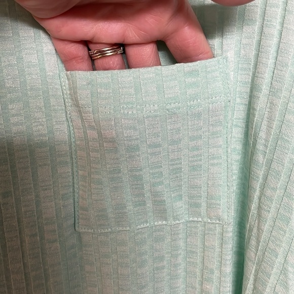 LulaRoe size Small Mint Green Short Sleeve Carly High-low Ribbed Dress - Picture 3 of 7